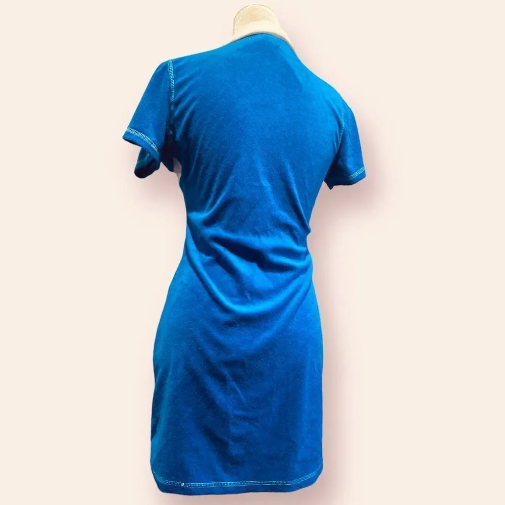 NWT Urban Outfitters Towel Terrycloth Tennis Dress in Blue & White - Picture 3 of 5